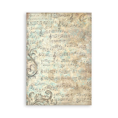 Washi pad - Symphony - 9 - Stamperia - Tidformera