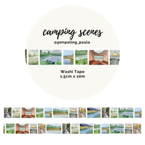 Washi tape 15 mm - Penpaling Paula - Camping Scenes - 1 - Penpaling Paula - Tidformera