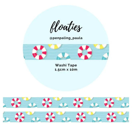 Washi tape 15 mm - Penpaling Paula - Floaties - 1 - Penpaling Paula - Tidformera