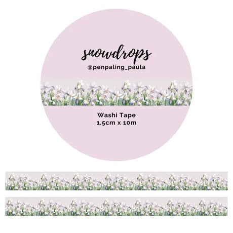 Washi tape 15 mm - Penpaling Paula - Snowdrops - 1 - Penpaling Paula - Tidformera
