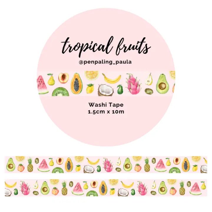 Washi tape 15 mm - Penpaling Paula - Tropical Fruits - 1 - Penpaling Paula - Tidformera