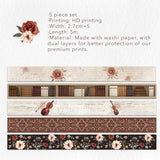 Washi tape Academia 5 - pack - 14 - Washi Tape Shop - Tidformera
