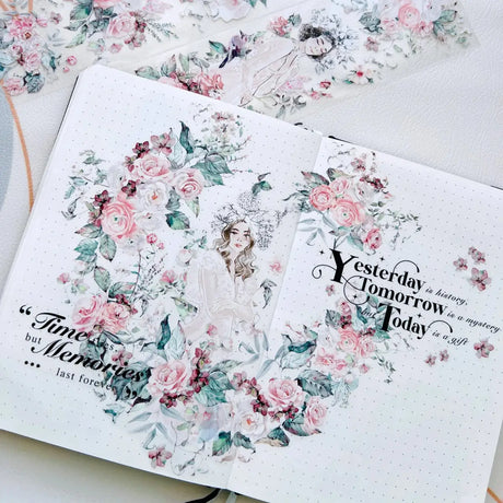 Washi tape Blossom Ephemera Wide - 60 mm - 5 - Washi Tape Shop - Tidformera