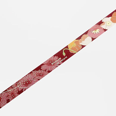 Washi Tape Blossom - Maroon - 4 - BGM - Tidformera
