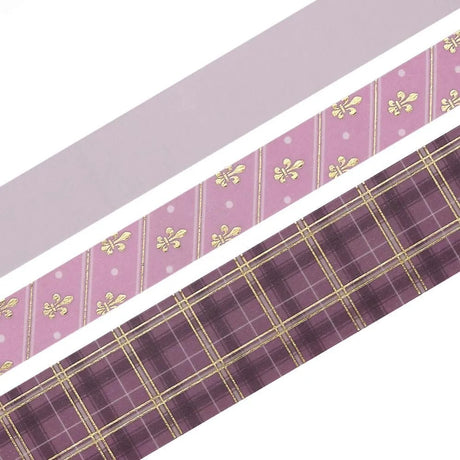 Washi tape Color Check 3 - pack - Mauve Pink - 3 - BGM - Tidformera