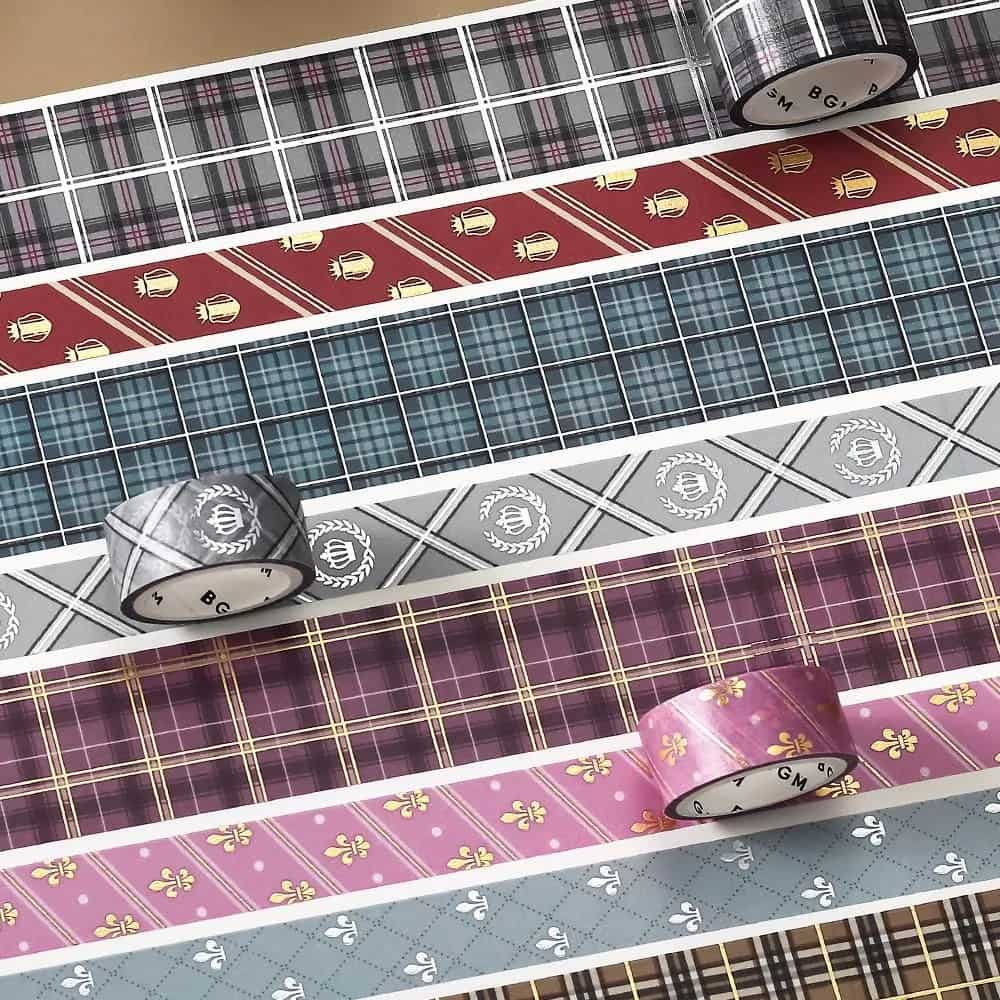Washi tape Color Check 3 - pack - Mauve Pink - 4 - BGM - Tidformera