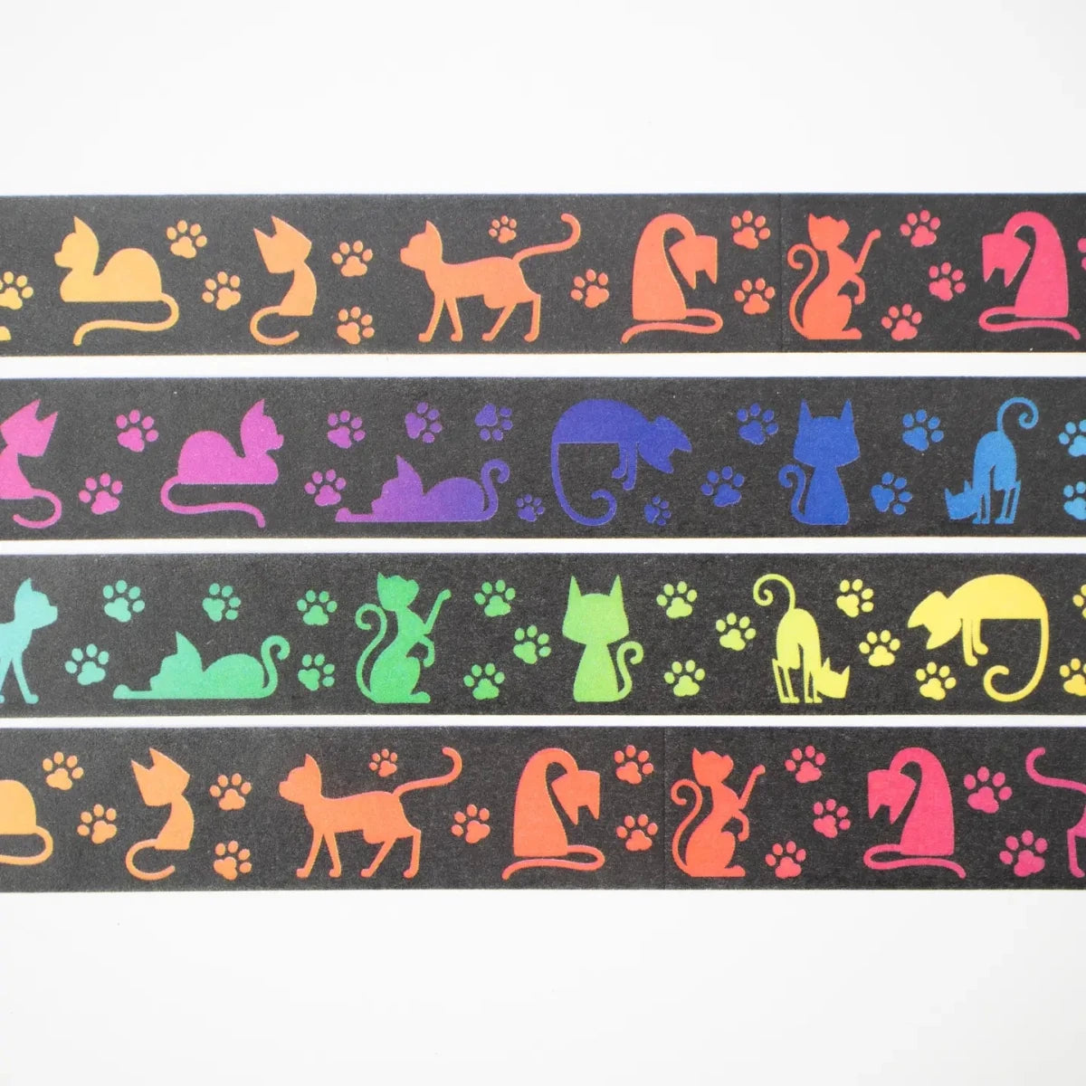 Washi tape - Everyday Is Caturday - Rainbow Cats - 2 - The Well-Appointed Desk - Tidformera
