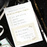 Washi Tape Gold Basic check - 5 mm - 4 - BGM - Tidformera