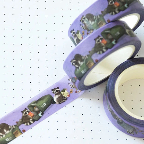 Washi tape Hop & Flop - Trashy Raccoon - 1 - Hop & Flop - Tidformera