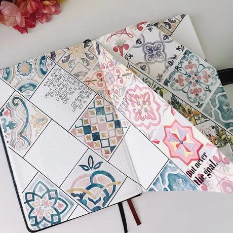 Washi tape Mediterranean Tiles - 60 mm - 3 - Washi Tape Shop - Tidformera