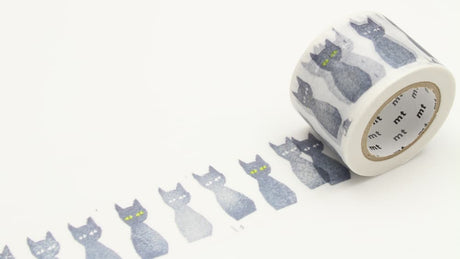 Washi Tape Minä Perhonen - Kuro - neko - 1 - MT masking tape - Tidformera