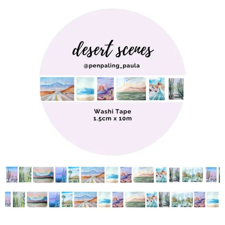 Washi tape Penpaling Paula - 15 mm - Desert Scenes - 1 - Penpaling Paula - Tidformera