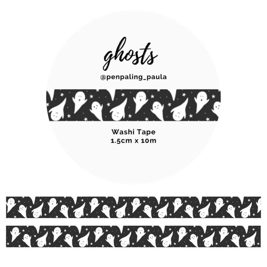 Washi tape - Penpaling Paula 15 mm - Ghosts - 1 - Penpaling Paula - Tidformera