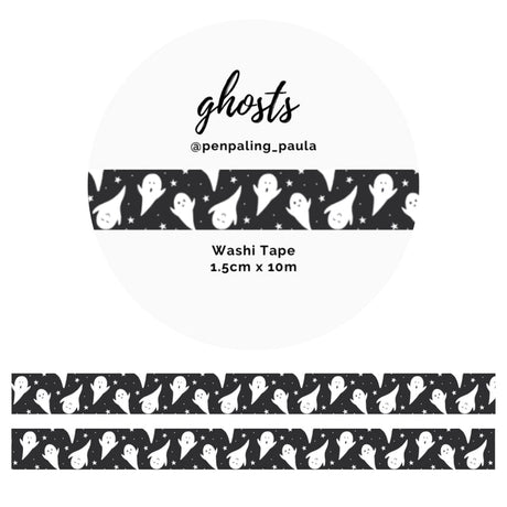 Washi tape - Penpaling Paula 15 mm - Ghosts - 1 - Penpaling Paula - Tidformera