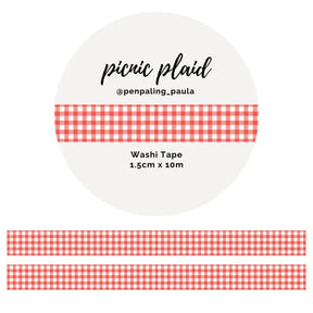 Washi tape - Penpaling Paula 15 mm - Picnic Plaid - 1 - Penpaling Paula - Tidformera