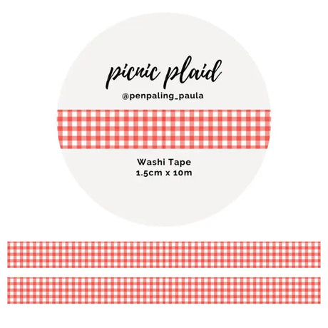 Washi tape - Penpaling Paula 15 mm - Picnic Plaid - 1 - Penpaling Paula - Tidformera