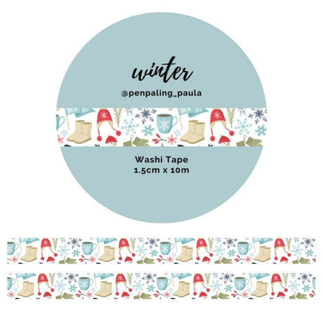 Washi tape - Penpaling Paula 15 mm - Winter - 1 - Penpaling Paula - Tidformera