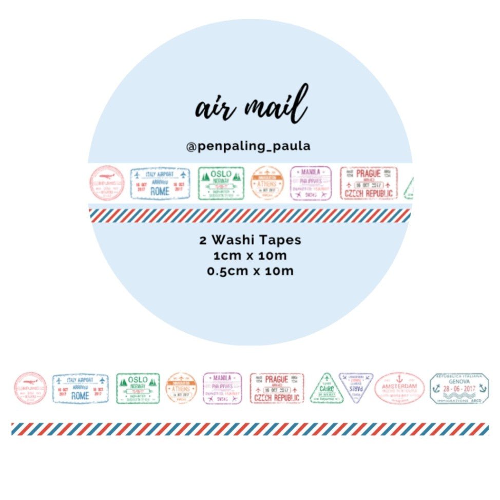 Washi tape - Penpaling Paula - Air Mail 2 - pack - 1 - Penpaling Paula - Tidformera