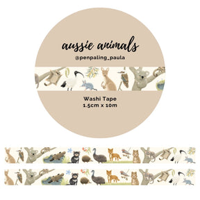 Washi tape - Penpaling Paula - Aussie Animals 15 mm - 1 - Penpaling Paula - Tidformera