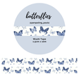 Washi tape - Penpaling Paula - Butterflies 15 mm - 1 - Penpaling Paula - Tidformera