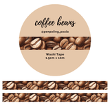 Washi tape - Penpaling Paula - Coffee beans 15 mm - 1 - Penpaling Paula - Tidformera