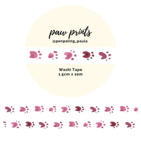 Washi tape - Penpaling Paula - Paw Prints 15 mm - 1 - Penpaling Paula - Tidformera