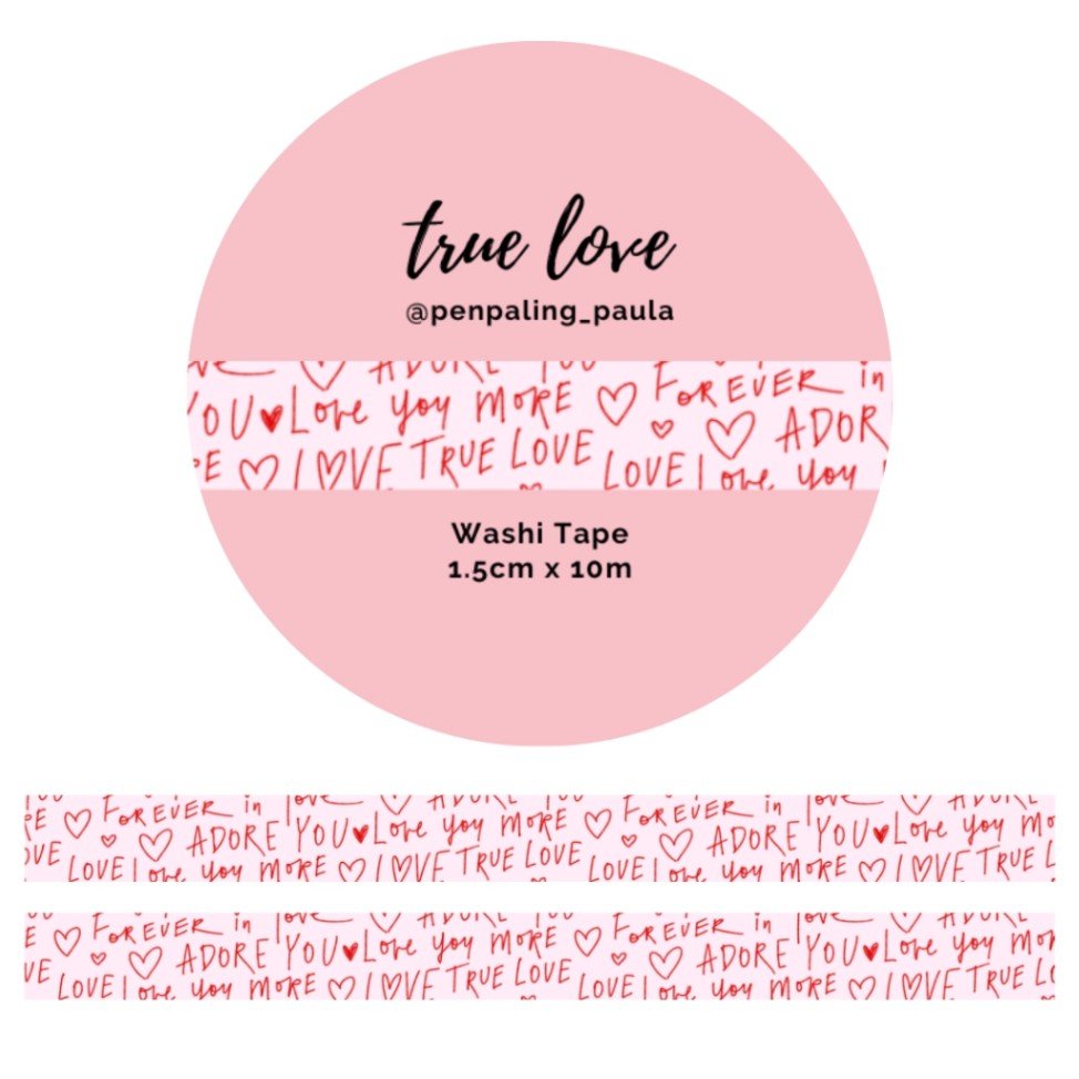 Washi tape - Penpaling Paula - True Love 15 mm - 1 - Penpaling Paula - Tidformera