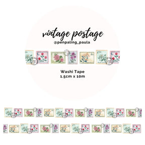 Washi tape - Penpaling Paula - Vintage Postage 15 mm - 1 - Penpaling Paula - Tidformera