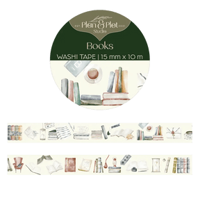 Washi tape Plan & Plot - Books 15 mm - 1 - Plan & Plot Studio - Tidformera