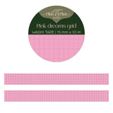 Washi tape Plan & Plot - Pink Dreams Grid 15 mm - 1 - Plan & Plot Studio - Tidformera