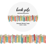 Washi tape - Shaped - Book Pile 20 mm - 1 - Penpaling Paula - Tidformera