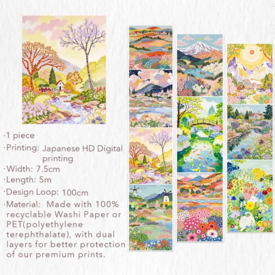 Washi Tape Spring Canvas - 75 mm - 13 - Washi Tape Shop - Tidformera