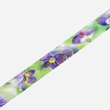 Washi Tape Watercolor Flower - Violet - 4 - BGM - Tidformera