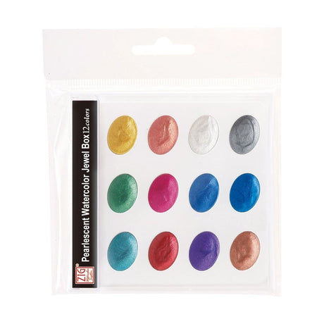 Watercolor Palette 12 färger - Pearlescent - 1 - ZIG Kuretake - Tidformera