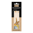 Bokmärke i trä med en kanin som har tröja och halsduk. Wooden bookmark - Rabbit från Cozywood - Tidformera
