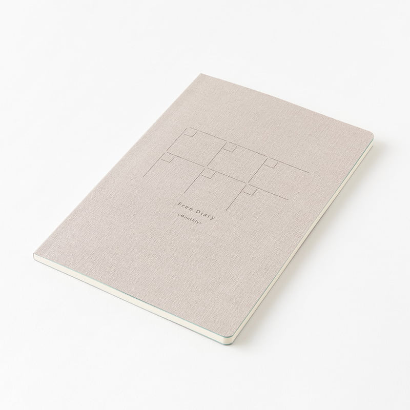 Yuru Log Notebook B6 - Free Diary Monthly 18 månader - 7 - Midori - Tidformera