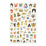 Yuru Log Sticker 1 ark - Animals - 4 - Midori - Tidformera