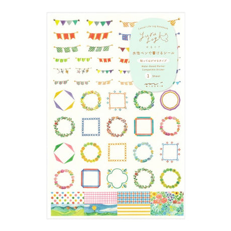 Yuru Log Sticker 1 ark - Decoration - 1 - Midori - Tidformera