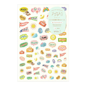 Yuru Log Sticker 1 ark - Feelings - 1 - Midori - Tidformera