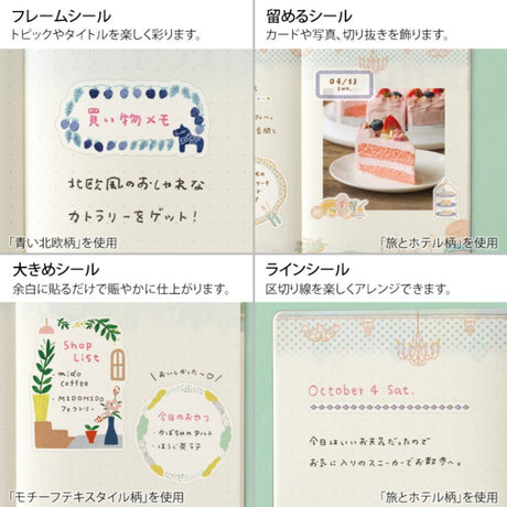 Yuru Log Sticker 2 ark - Blue Nordic - 5 - Midori - Tidformera