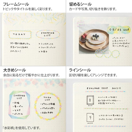 Yuru Log Sticker 2 ark - Cat - 4 - Midori - Tidformera