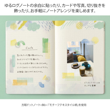 Yuru Log Sticker 2 ark - Collage Watercolour - 4 - Midori - Tidformera