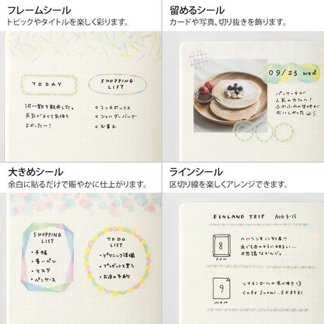 Yuru Log Sticker 2 ark - Watercolour - 4 - Midori - Tidformera