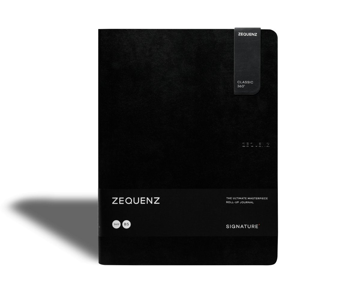 Zequenz - Rutad anteckningsbok - Signature Lite - B5 - Svart från Zequenz - Tidformera