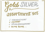 3-pack pennor som använts för att skriva Gold Silver assortment set. Fån Zig Kuretake.